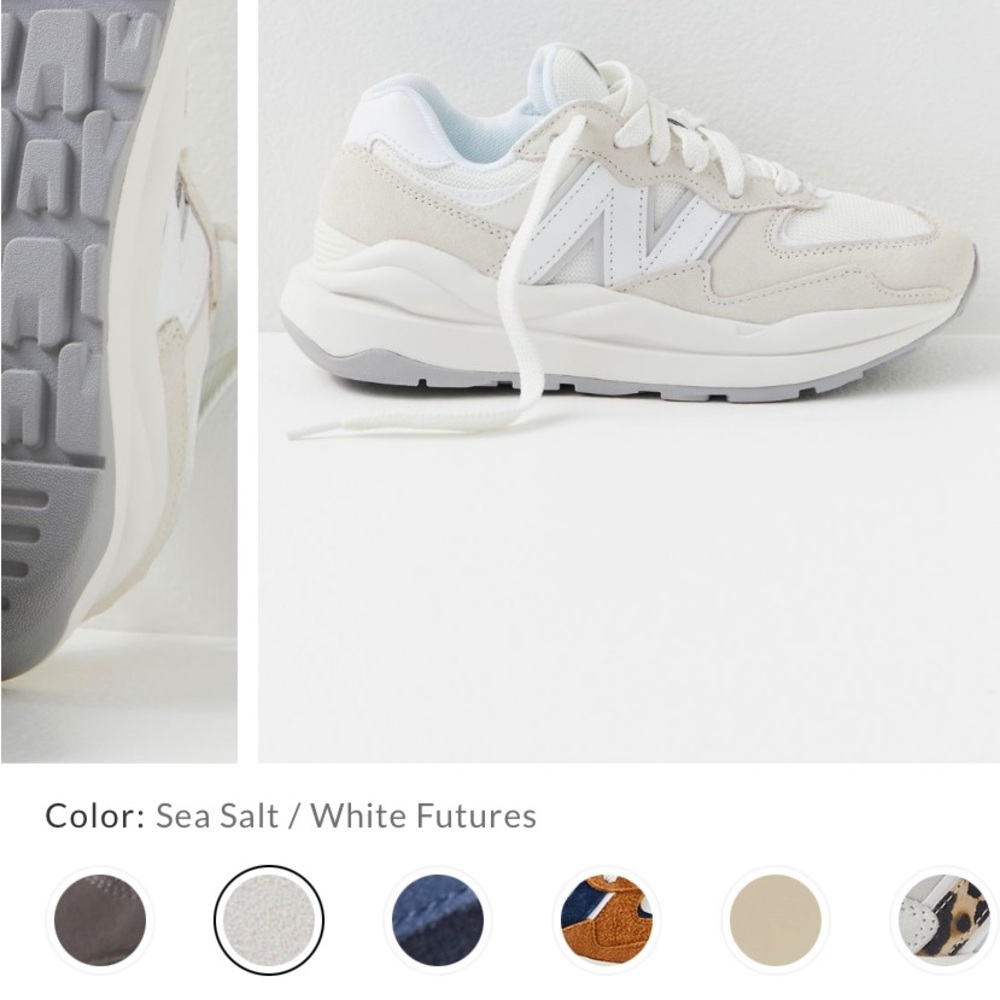 Brand new 57/40 sea salt New Balance. Size 8